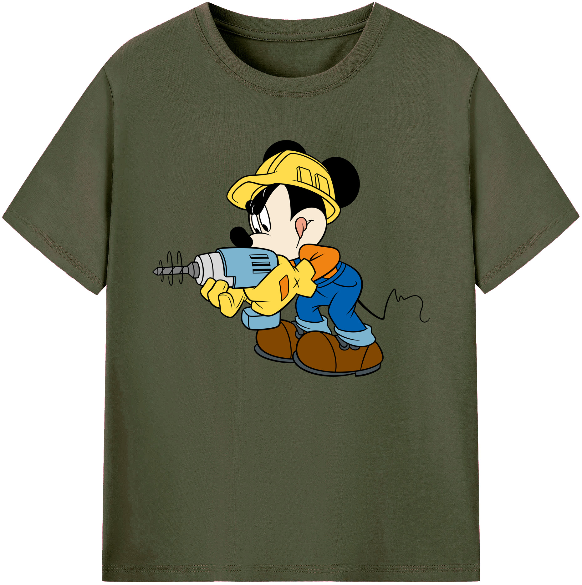 ミッキーマウス Mickey Mouse 綿100％ メンズ半袖Tシャツ｜肌触りやわらか＆通気性